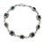 Green onyx link bracelet, 'Captivating Green' - Link Bracelet in Sterling Silver with Enhanced Green Onyx (image 2a) thumbail