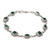 Green onyx link bracelet, 'Captivating Green' - Link Bracelet in Sterling Silver with Enhanced Green Onyx (image 2b) thumbail