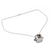 Garnet prayer box pendant necklace, 'Royal Prayer' - Artisan Crafted Prayer Box Necklace in Silver with Garnet (image 2b) thumbail