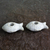 Kerzenhalter aus Speckstein, (Paar) - Kunsthandwerklich gefertigte Fisch-Kerzenhalter aus Speckstein (Paar)
