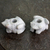 Soapstone candleholders, 'Charming Frogs' (pair) - Natural Soapstone Frog Candle Holders Made in India (Pair) thumbail