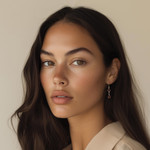 Garnet dangle earrings, 'Mystical Femme' - Polished Silver Dangle Earrings with Pear Shaped Garnets