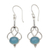 Chalcedony dangle earrings, 'Positive Path' - Light Blue Chalcedony Dangle Earrings in Silver 925 Settings (image 2a) thumbail