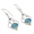 Chalcedony dangle earrings, 'Positive Path' - Light Blue Chalcedony Dangle Earrings in Silver 925 Settings (image 2b) thumbail