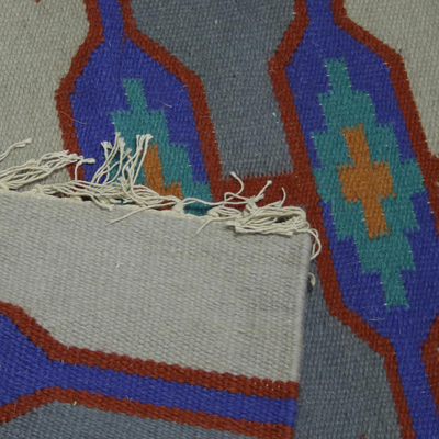 Wollteppich, (4x6) - Mehrfarbiger Teppich, hergestellt auf traditionellem Handwebstuhl (4x6)