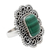 Malachite cocktail ring, 'Modern Mughal Medallion' - Handcrafted Ornate 925 Sterling Silver Ring with Malachite