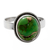 Sterling silver cocktail ring, 'Green Fields in Jaipur' - Silver Silver Ring with Green Composite Turquoise