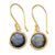 Vermeil labradorite dangle earrings, 'Elite Discretion' - Indian Gold Vermeil Hook Earrings with Labradorite