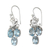 Blue topaz dangle earrings, 'Dewy Vines' - Six Carat Blue Topaz and Sterling Silver Dangle Earrings thumbail