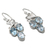 Blue topaz dangle earrings, 'Dewy Vines' - Six Carat Blue Topaz and Sterling Silver Dangle Earrings (image 2b) thumbail