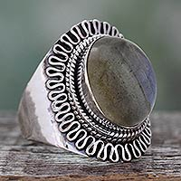 Featured review for Labradorite cocktail ring, Regal Infinity