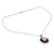 Moonstone and garnet pendant necklace, 'Rajasthan Star' - Moonstone and Garnet Pendant Necklace on Cable Chain thumbail