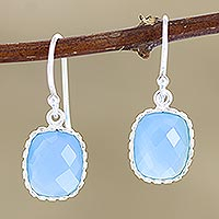 Featured review for Chalcedony dangle earrings, Delhi Sky