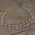 Granat-Gliederarmband, 'Scharlachroter Kreis' - Handgefertigtes Gliederarmband aus Granat und Sterlingsilber