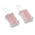 Chalcedony dangle earrings, 'Rosy Romance' - Hand Crafted Pink Chalcedony Earrings from India (image 2b) thumbail
