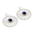Lapis lazuli dangle earrings, 'Morning Rays' - Indian Handmade Lapis Lazuli Dangle Earrings