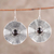 Smoky quartz dangle earrings, 'Brown Floral Spell' - Sterling Silver Smoky Quartz Floral Disc Dangle Earrings