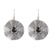 Smoky quartz dangle earrings, 'Brown Floral Spell' - Sterling Silver Smoky Quartz Floral Disc Dangle Earrings