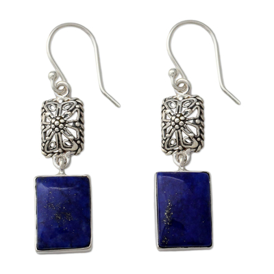 Hand Crafted Lapis Lazuli and Sterling Silver Earrings