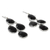 Onyx-Kronleuchter-Ohrringe - Indische Kronleuchter-Ohrringe aus schwarzem Onyx und Sterlingsilber