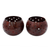 Steel tealight holders, 'Timeless Glow' (pair) - Rust Patina Tealight Candle Holders from India (Pair)
