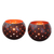Steel tealight holders, 'Timeless Glow' (pair) - Rust Patina Tealight Candle Holders from India (Pair) (image 2b) thumbail