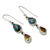Citrine dangle earrings, 'Heavenly Light' - Citrine and Composite Blue Turquoise Dangle Earrings (image 2b) thumbail