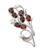 Garnet brooch pin, 'Crimson Bouquet' - Sterling Silver Brooch Pin with Garnets Handcrafted in India (image 2b) thumbail
