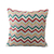 Embroidered cushion covers, 'Festive Zigzag' (pair) - Multicolored Zigzag Embroidered Cushion Covers (Pair) (image 2c) thumbail