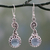 Chalcedony dangle earrings, 'Serene Paisley' - Blue Chalcedony Cabochon and Sterling Silver Dangle Earrings thumbail