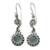 Chalcedony dangle earrings, 'Serene Paisley' - Blue Chalcedony Cabochon and Sterling Silver Dangle Earrings (image 2a) thumbail