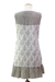 Cotton shift dress, 'Grey Beauty' - Floral Grey and White Sleeveless Summer Dress from India (image 2d) thumbail