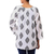 Cotton tunic, 'Diamond Leaves' - White Cotton Tunic with Black Printed Leaves from India (image 2c) thumbail