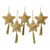 Beaded ornaments, 'Holiday Star' (set of 5) - Five Handcrafted Beaded Christmas Star Ornaments thumbail
