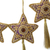 Beaded ornaments, 'Purple Star' (set of 4) - Handcrafted Beaded Purple Christmas Star Ornaments Set of 4