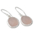 Onyx dangle earrings, 'Pink Dewdrops' - Artisan Crafted Pink Onyx Dangle Earrings from India (image 2b) thumbail