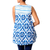 Cotton tank top, 'Abstract Blues' - Women's Blue and White Cotton High Low Tank Top from India (image 2b) thumbail