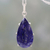 Lapis lazuli pendant necklace, 'Royal Droplet' - Lapis Lazuli and Sterling Silver Handmade Pendant Necklace thumbail