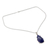 Lapis lazuli pendant necklace, 'Royal Droplet' - Lapis Lazuli and Sterling Silver Handmade Pendant Necklace (image 2c) thumbail