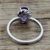 Amethyst single stone ring, 'Regal Glamour' - Hand Made Sterling Silver Amethyst Single Stone Ring India