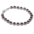 Amethyst tennis bracelet, 'Violet Enchantment' - Artisan Handcrafted Silver Tennis Bracelet with 21 Amethysts (image 2b) thumbail