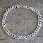 Men's sterling silver link bracelet, 'Hip Hop Connection' - Indian Handcrafted Sterling Silver Men's Bracelet