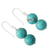 Sterling silver dangle earrings, 'Azure Paths' - Handcrafted Indian Earrings with Reconstituted Turquoise