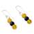 Lapis lazuli and quartz dangle earrings, 'Sunshine Allure' - Handmade Lapis Lazuli and Quartz Silver Dangle Earrings (image 2b) thumbail