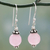 Chalcedony dangle earrings, 'Royal Discretion' - Pink Chalcedony Dangle Earrings with Sterling Silver