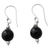 Onyx dangle earrings, 'Glorious Black' - Artisan Crafted Sterling Silver Earrings with Black Onyx