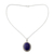 Collar con colgante de lapislázuli - Colgante de lapislázuli en collar artesanal de plata 925