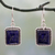 Pendientes colgantes de lapislázuli - Pendientes colgantes de plata de ley de la India con lapislázuli