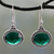 Sterling silver dangle earrings, 'Green Transformation' - Lush Green Onyx on Sterling Silver Earrings from India