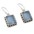 Sterling silver dangle earrings, 'Good Will Spirit' - Sterling Silver Earrings from India with Blue Chalcedony